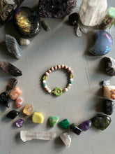 Load image into Gallery viewer, Green Fairy Flower Garden Crystal Bracelet