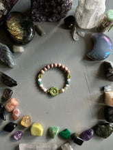 Load image into Gallery viewer, Green Fairy Flower Garden Crystal Bracelet
