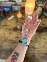 Load image into Gallery viewer, The Sun Tarot Crystal Keychain - Carnelian, Sunstone, Citrine & Yellow Jade