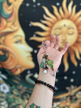 Load image into Gallery viewer, Acorn of Abundance Crystal Keychain — Aventurine, Fluorite, Amazonite & Acorn Charm