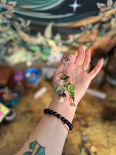 Load image into Gallery viewer, Acorn of Abundance Crystal Keychain — Aventurine, Fluorite, Amazonite & Acorn Charm