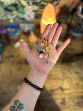 Load image into Gallery viewer, Forest Guardian Crystal Keychain - Aventurine, Fluorite, Amazonite & Pinecone Charm