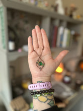 Load image into Gallery viewer, Forest Witch's Ward - Copper & Emerald Wire Wrapped Amulet Necklace