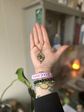 Load image into Gallery viewer, Forest Witch's Ward - Copper & Emerald Wire Wrapped Amulet Necklace