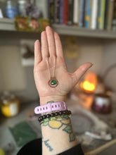 Load image into Gallery viewer, Verdant Spiral Amulet - Copper & Emerald Wire Wrapped Amulet