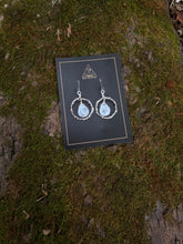 Load image into Gallery viewer, Whisper Rings — Clear Quartz & Sterling Silver Earrings