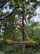 Load image into Gallery viewer, The Wild Berry Perch Hummingbird Swing | Handmade Copper Wire Garden Decor
