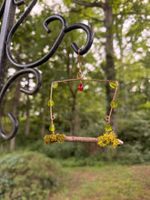Load image into Gallery viewer, The Woodland Perch Hummingbird Swing | Handmade Copper Wire Garden Decor
