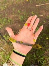 Load image into Gallery viewer, The Wild Berry Perch Hummingbird Swing | Handmade Copper Wire Garden Decor

