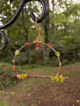 Load image into Gallery viewer, The Ember Garden Hummingbird Swing | Handmade Copper Wire Garden Decor
