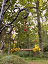 Load image into Gallery viewer, The Woodland Perch Hummingbird Swing | Handmade Copper Wire Garden Decor
