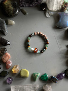 Earthen Mushroom Crystal Bracelet