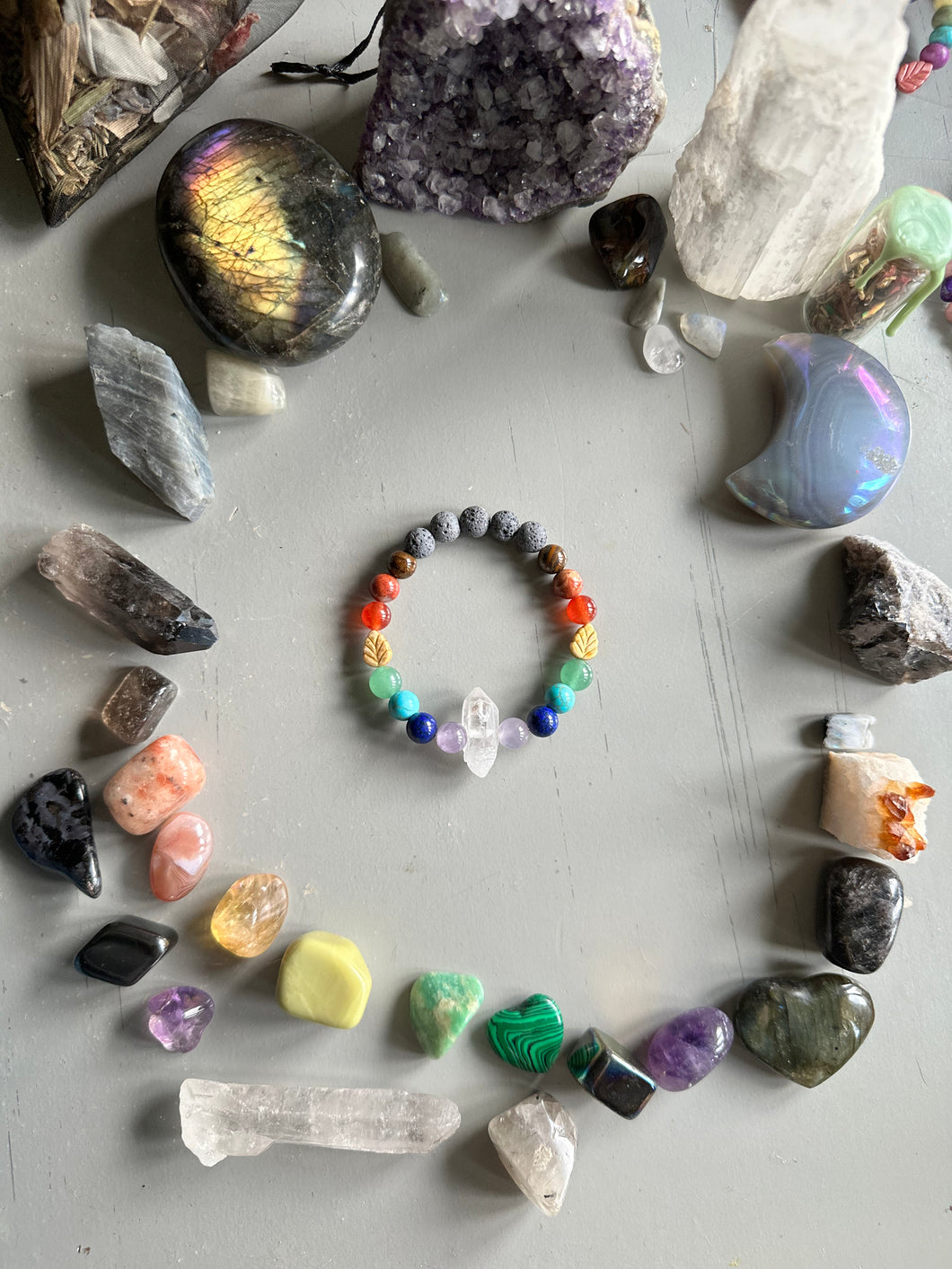 Earthen Rainbow Crystal Bracelet