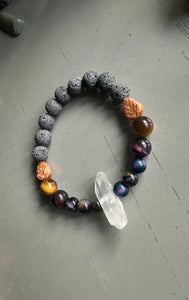 Tigers Eye & Quartz Bracelet