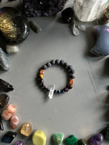 Tigers Eye & Quartz Bracelet