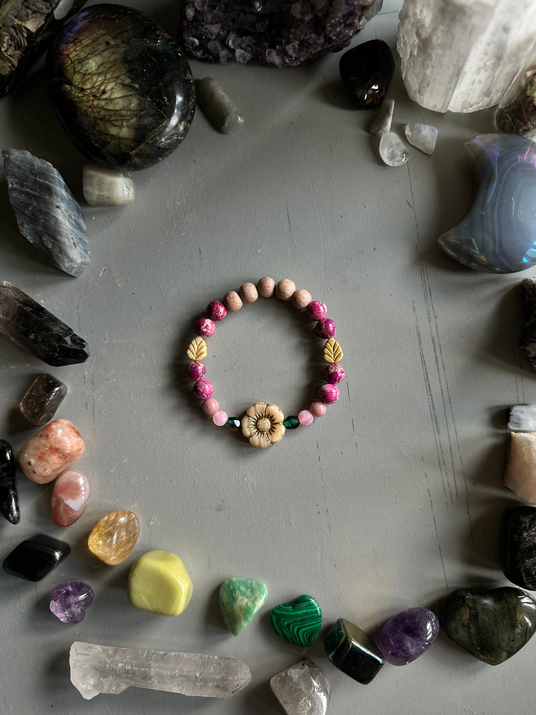 Fairy Flower Garden Crystal Bracelet