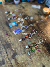 Load image into Gallery viewer, Shadow Flame Skull Talisman - Protection Crystal Keychain with Quartz, Carnelian, Amethyst &amp; Obsidian
