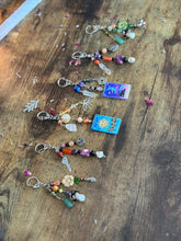 Load image into Gallery viewer, The Sun Tarot Crystal Keychain - Carnelian, Sunstone, Citrine &amp; Yellow Jade
