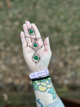 Load image into Gallery viewer, Forest Witch's Ward - Copper &amp; Emerald Wire Wrapped Amulet Necklace
