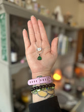 Load image into Gallery viewer, Familiar of the Emerald Moon - Emerald &amp; Sterling Silver Cat Necklace
