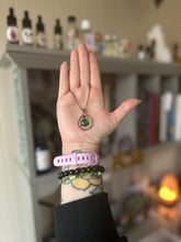 Load image into Gallery viewer, Serpent of the Green Flame - Emerald &amp; Copper Amulet Necklace
