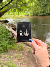 Load image into Gallery viewer, Whisper Rings — Clear Quartz &amp; Sterling Silver Earrings
