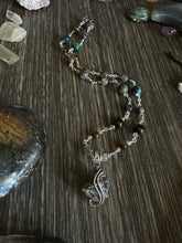 Load image into Gallery viewer, Smoky Quartz &amp; crystal beaded chain necklace
