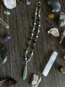 Green Aventurine Crystal beaded necklace