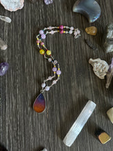 Load image into Gallery viewer, Sunset Crystal Beaded Chain Necklace
