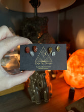 Load image into Gallery viewer, Crystal Stud Earrings/Carnelian/Heat Treated Amethyst/Kunzite
